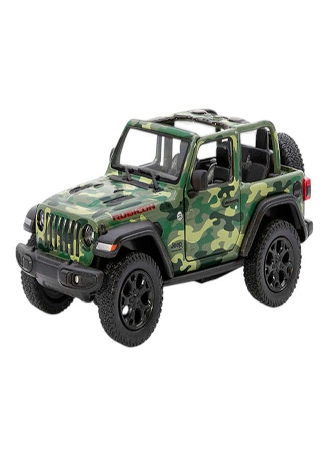 سيارة جيب رانجلر كامو إيديشن 2018 من ماياترا، بمقياس 1:34، مصنوعة من المعدن المصبوب، مع خاصية السحب للخلف (جيب أخضر)